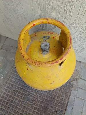 Yellow, Medium-sized, Sharjah LPG Gas Cylinder