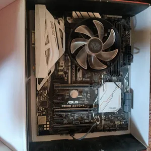 لوحة asus z270  معالج i7 7700 ومبرد بعطن فريمات مناح للاعب الوسط