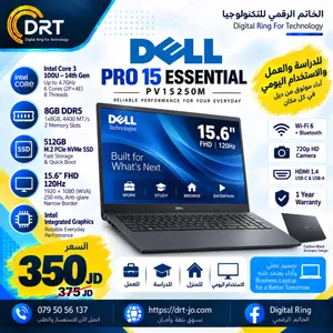 laptop DELL Core 3 RAM 8GB SSD 512 لاب توب ديل كور 3 رام 8 سعة تخزين 512