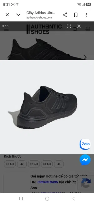 بوت Adidas Ultra boost اصلي وجديد قياس 44