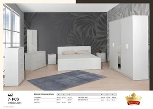 TURKEY BEDROOM SET 8 PCS WITH MATTRESS WITH FITTING/غرف نوم مل ترکیہ ثمانیہ قطع مع دوشج ترکیب مجانی