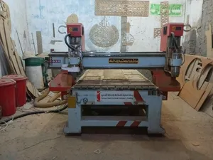 للبيع فرصة لا تتكرر لأصحاب الورش والمصانع ماكينة CNC راوتر صناعية برأسين (2 Spindle) مناسب
