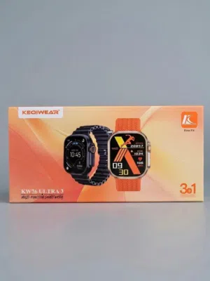 Keqiwear KW76 Ultra 3 Multi-Function Smartwatch  3-in-1 Smart Watch with Fitness Tracker