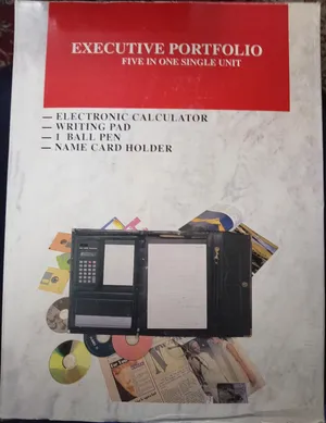 منظم أوراق وأعمال مستورد من الخارج 6 في 1 جلد ممتاز بلون مميز