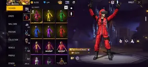Rare Free Fire Account Top Criminal Neon + Full Set Exclusive Bundles