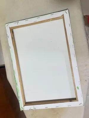Painting with blue And green shades