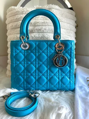 Lady Dior Cannage Leather Medium Handbag-Authentic