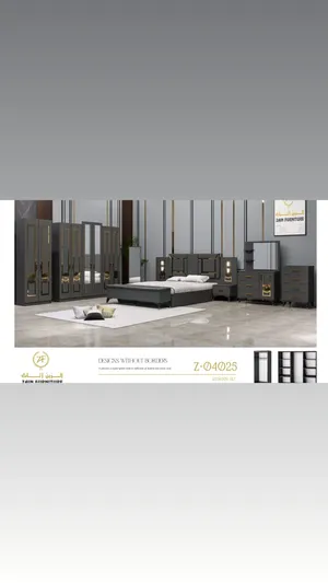 غرف نوم تركي فخمة 10 قطع Turkish bedroom set, 10 pieces, with a 20 cm orthopedic mattress.