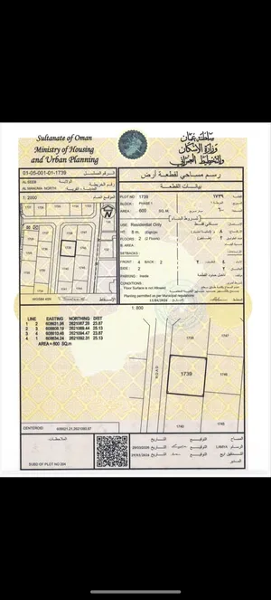 ارض سكنيه في المنومه مساحه 600 متر