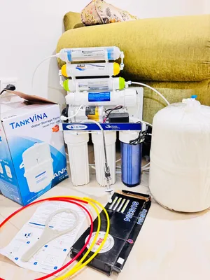 فلتر تايوان (7 ) مراحل بحالة الوكالة مستخدم  الجهاز معه كامل الاغراض لايحتاج لشيء أبدا