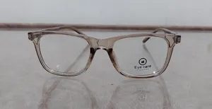 Eye Care Smoky Brown Transparent Square Optical Frame - Unisex - Brand New