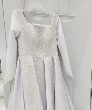 Modest White Wedding dress in M size (tailor made)