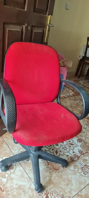 office chair red cushion seat.