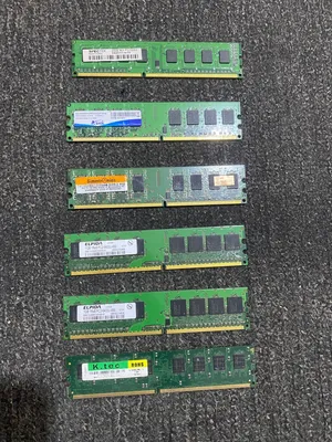 معالجات بانتيوم وكور تو ديو و دول كور ورامات DDR2 و DDR3 وكرت وايرالس للبيع مستعملات