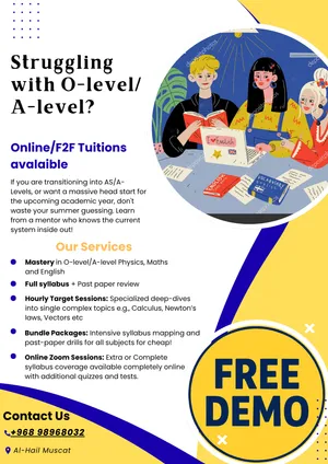 O/A Level Coaching, Online and F2F (Muscat)
