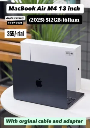 Apple MacBook Air M4 2025 year 13 inch with apple warranty also with orginal cable and adapter also