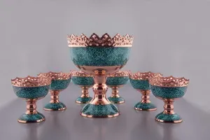 أطباق مكسرات فاخرة مطعّمة بالفيروز النيشابوري الطبيعي – أحجام متعددة وتصميم راقٍ
