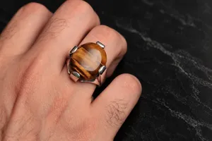 خاتم عين النمر Tiger’s Eye Ring