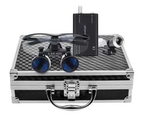 Dental Loupes 3.5X with LED Light – Brand New  Complete Set
