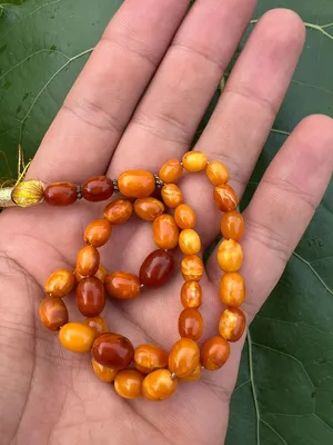 Vintage German Amber prayer beads for sale.