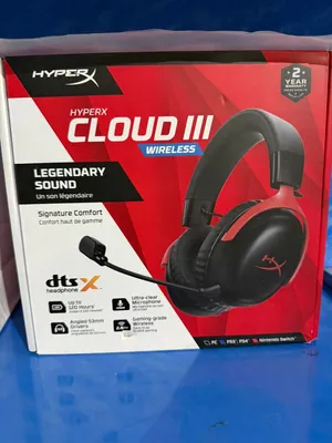 هايبر اكس كلاود 3 ويرليسHyperX Cloud III Wireless Gaming Headset - (Red-Black)