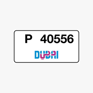 P 40556 dubai for sale with special plate ownership