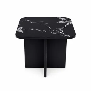 استلم وادفع طاولة قهوة مربعه رخام أسود مودرن مقاس 60x60 Modern Black MarbleRound Coffee Table form.