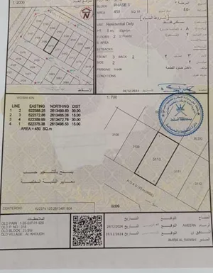 ارض سكنيه الخوض السوق موقع جميل ومميز