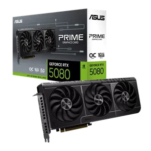 كرت الشاشة ASUS Prime GeForce RTX 5080 اقوى كرت لصناعة المحتوى والجيمنج 4K بسعر مغري
