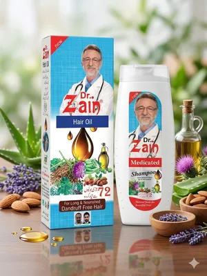 Dr Zain Natural Hair Oil and Shampoo