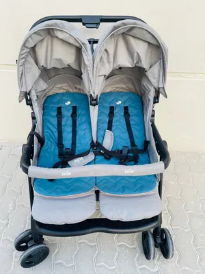 Joie Double Side-by-Side Twin Stroller (Black Frame, Two Seats)