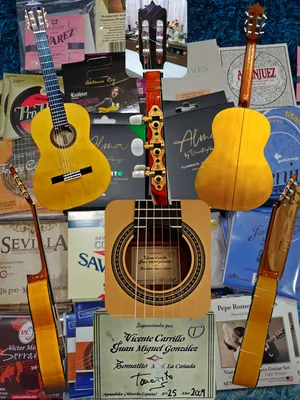 Flamenco Guitar 4/4 Tomatito La Canada By Vicente Carrillo  جيتار اسباني فلامنكو توماتيتو