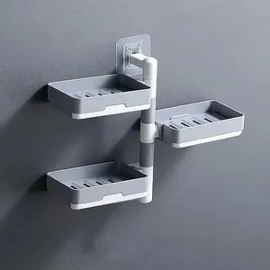 *وداعاً للفوضى والتكديس في الحمّام! رفوف صابون 3 أدوار بتصميم عصري وأنيق يا سلام على الترتي