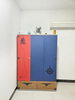 3-Door Wooden Wardrobe / Cupboard – Pirate Theme – Strong Wood &  Excellent Condition & Best Price