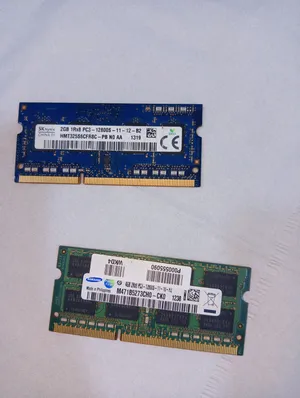 قطع رام للابتوب DDR3 4+2 و هارديسك HDD بحالة ممتازة