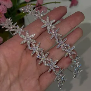 طوك شعر مرصع بالكريستال الأصلي