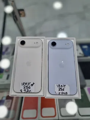iphone 17 air 256 مستخدم بحالة الوكالة ايفون 17 اير 256 جيجا ازرق وذهبي
