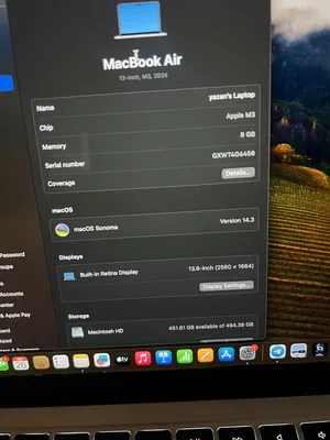 Apple mac air m3 2024