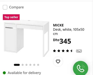 IKEA white study desk in good condition