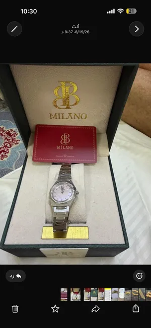 للبيع ساعة نسائية فاخرة وأصلية 100% من علامة BB Milano الشهيرة (Diamond Collection).