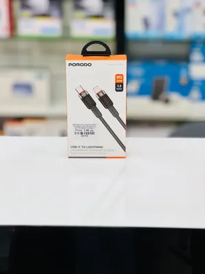 Brand New Porodo Braided Lightning Cable in oman  Fast Charge