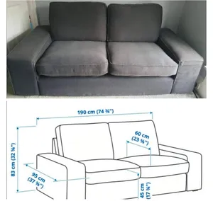 Ikea kivik Sofa 2 seater grey a brand new condition barely used.