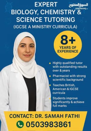 chemistry and biology teacher for Igsce British and American curriculum with more than 11 years expe