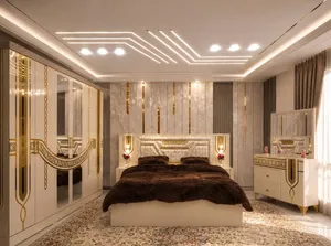 غرف ملكي خشب ماليزي مدهون بدهان ناري ضد الخدوش