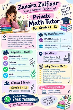 private tutoring mathematics teacher