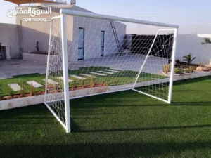 مرمى كرة القدم حديد خماسي 3 متر في 2 متر مع شبك كامل جديد اصلي
