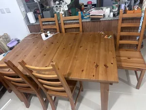 IKEA Extendable Wooden Dining Table with 6 Chairs – Excellent Condition