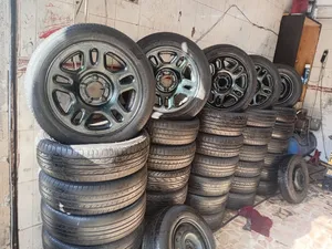 اطارات مستعمله جمله للبيع جميع المقاسات من12 ولغاية22 فحص جنط