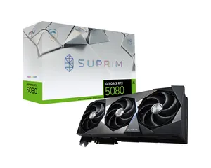 MSI GeForce RTX 5080 SUPRIM SOC Graphics Card, 16GB GDDR7 256-Bit Memory