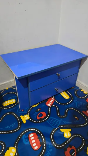 Blue wooden drawer for storage درج خشبي أزرق للتخزين